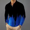 Ropa de hombre de manga larga, nueva de otoño, casual, moderna, de lujo ligero, playera tipo polo, top de moda para hombre de comercio transfronterizo