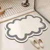 Venta Caliente Lujo Ligero Floral Barro de Diatomeas Tapetes para Baño Absorbentes de Agua Secado Rápido Tapetes para Piso Entrada Entrada Tapetes Decorativos para Piso Mayoreo