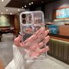Capa de Celular Tk Popular Estilo Francês Floral Fresco para iPhone 17Pm Novo Modelo Apple 16 Transparente Anti-Queda Case Espacial