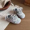 26 Zapatillas Deportivas Infantiles Estilo Coreano Nuevo con Lazo, Suela Suave, Zapatos de Entrenamiento Alemanes para Primavera y Otoño, Lindos para Niñas y Niños Pequeños