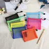 Cartera de Malla Transparente con Cremallera para Monedas, Monedas, Lápiz Labial, Bolsa de Almacenamiento Compacta Colorida, Bolsa para Llaves, Amazon Transfronterizo