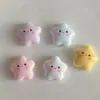 Rubor Facial Brillante Estrella de Cinco Puntas Tímida Accesorios de Resina Diadema DIY Pasador Pegamento en Crema Funda de Teléfono Celular Agujero Zapatos Combinación