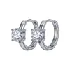 Pendientes de Plata de Ley S925 con Moissanita, Nuevos Pendientes de Aro Simples y Elegantes con un Toque de Lujo, Joyería para Orejas de Diamante Artificial de Lujo Ligero