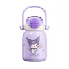 26 Tazas Térmicas Nuevas Sanrio 2 Kuromi Portátil para Niños con Aislamiento y Popote para Uso Escolar de Niñas