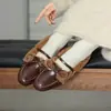 Zapatos Mary Jane de Felpa Artísticos Jk Pequeños de Cuero 2025 Piel de Vaca Lana de Cordero Tacón Bajo Grueso Lazo Piel Genuina Zapatos de Piel