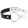 Gargantilla de Cuero PU Punk Rock Estilo Europeo y Americano Círculo Gargantilla Accesorios Moda Chica Caliente Nightclub Accesorios para Mujer