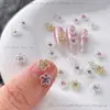 Joyería de Aleación para Arte de Uñas Mini Flor de Cinco Pétalos Más Vendida Transfronteriza con Diamantes de Colores Brillantes y Pequeñas Flores Huecas Accesorios de Uña Usables
