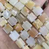 Nuevo Producto 10*10 Piedra Natural Ágata Cristal Forma Especial Cuadrado con Ranura Pieza Cuadrada Joyería Accesorios DIY Venta al por Mayor