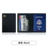Mercancía spot transfronteriza cuero PU grueso puede personalizar LOGOTIPO porta pasaporte bolsa de pasaporte estampado en caliente libro de pasaporte de avión cubierta protectora