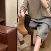 Calentador Pequeño de Invierno 2025 Nuevo Cabeza de Mango Estilo Coreano Botas de Algodón de Caña Alta Forradas de Felpa Botas de Nieve de Dos Usos Zapatos Clásicos Birkenstock