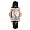 Seno Chennuo Reloj de Pulsera Cuadrado Retro Europeo y Americano con Diamantes Reloj de Cuarzo para Mujer Simple con Pedrería