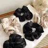 Scrunchie de rede colorido e oversized com alta elasticidade e alto apelo estético, acessório de cabelo multicamadas estilo francês