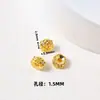 Acessórios de cristal DIY para pulseiras, contas espaçadoras douradas com areia, materiais para joias banhados a ouro cobre e acessórios de cordão feitos à mão