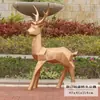 Bloque Ciervo Sika Adornos Exterior Fibra de Vidrio Animal Geométrico Facetado Escultura de Ciervo Jardín Paisaje Oficina de Ventas Meichen