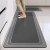 Tapete Antiderrapante de Cozinha Transfronteiriço, Cor Sólida, Tira Longa, Absorvente de Óleo, Fácil de Limpar, Tapete de Piso, Resistente à Sujeira para Restaurante, Terra de Diatomáceas, Tapete Moderno para Porta