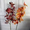 Orquídeas Artificiales de Alta Calidad con 9 Cabezas, Phalaenopsis, para Boda, Hotel y Decoración del Hogar, Arreglo Floral Suave Phalaenopsis