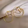Pendientes de Clip Geométricos Europeos y Americanos, Clips Cocleares de Forma Especial, Pendientes de Estilo Cool Ins, Pendientes sin Perforar de Diseño de Nicho, Pendientes