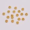 Preservação de cor 18k bolsa de contas de ouro torção envoltório de contas contas faça você mesmo pulseira feita à mão colar espaçador acessórios de joias