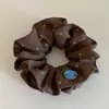 Goma para el pelo plisada de doble capa con lunares azules estilo retro coreano, accesorio para el pelo de alta elasticidad para mujer, nuevo 2025