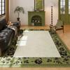Venta Caliente Transfronteriza Combinación Clásica Romántica Verde Alfombra de Lana Hogar Terciopelo de Cristal Alfombra Geométrica Sofá Mesa de Café Sala de Estar