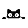 Comercio Exterior Transfronterizo Venta Caliente Pegatinas para Coche Gato Curioso Dibujos Animados Gato Mascota Pegatinas Personalizadas para Coche Vidrio de Ventana de Coche Pegatinas para Coche