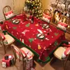 Toalha de mesa de Ano Novo e Natal, impermeável, temática para criar uma atmosfera festiva, caminho de mesa decorativo, xadrez vermelho, toalha de mesa longa de Ação de Graças