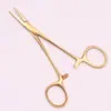 Pinzas hemostáticas de color acero inoxidable de alta calidad, rectas, electrochapadas, pinzas para pelo de oreja de mascota, herramientas de belleza, exclusivo transfronterizo