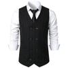 Otoño e invierno 2023 Nuevo Amazon talla europea tendencia de moda para hombre chaleco retro medieval a rayas venta al por mayor de fábrica