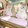 Lluvia Azul Otoño e Invierno Reposacabezas y Soporte Lumbar de Coche Perro de Felpa Cojín Lumbar para Coche Dibujos Animados Almohada Cervical para Coche Respaldo