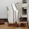 Jarra para espumar leite em aço inoxidável estilo japonês, copo medidor graduado, copo para derreter cera, copo para espumar, copo para espumar leite, acessórios para café