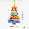 Nuevo colgante navideño de Amazon, adorno de árbol de Navidad de hilo tejido a mano, colgante para coche de decoración navideña