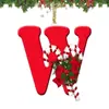 Nuevas decoraciones navideñas personalizables en inglés de 26 letras para la frontera, adornos para el árbol de Navidad, colgantes
