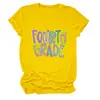 Camiseta informal de moda para mujer de cuello redondo y manga corta de cuarto grado, sitio independiente de Amazon eBay, para comercio exterior