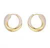 Pendientes de Esmalte de Alta Calidad Estilo Dong Jie Serie Serpiente de Cola Orbital Blanco Leche Marrón Estilo Maillard Accesorios para Pendientes
