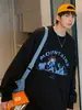 Moletom Masculino 20205 Outono e Inverno Novo Estilo Hong Kong Gola Redonda Manga Longa Jovem Marca Tendência Tendencioso Solto Casual Tops para Homens