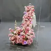 Cascata de Flores Artificiais Transfronteiriça Longa Fileira de Flores Flores para Corredor de Casamento Decoração de Palco de Casamento Vitrine Flores de Seda