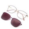 Caja Gafas de Sol para Hombre y Mujer Atracciones Magnéticas Dos en Uno Gafas de Sol Polarizadas Gafas Magnéticas para Miopía Montura de Gafas 7018