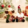 Enfeites de Árvore de Natal Boneca de Desenho Animado Floco de Neve Boneca Xadrez Enfeites para Pendurar na Árvore de Natal Presentes de Feriado para Crianças