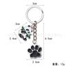 Creativo Llavero de Acero Inoxidable Garra de Gato Colgante Decorativo para Bolso Lindo Huella Colgante para Bolso Accesorios Regalo para Pareja