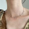 Collar Estilo Ins Diamante Flash Estrella Hielo para Mujer Simple Personalizado Diseño de Microincrustación Sensación Fresca y Genial Cadena de Clavícula Apilada Francesa