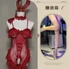 Lingerie de Sedução, Lingerie de Desejo Puro, Lingerie Estilo Abstinência Sem Tirar, Pijama Uniforme Cosplay Sexy de Coelhinha com Abertura