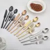 Cubiertos Occidentales Engrosados de Acero Inoxidable 304 Nórdico Mango Hexagonal Esmerilado Cuchillo para Filete Tenedor Cuchara Tenedor Cuchara de Postre para Hogar Hotel