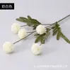 Flor Artificial de Haste Única com 5 Cabeças, Dente-de-leão Colorido de Primavera, Crisântemo Bola, Crisântemo Ping Pong, Flor Artificial para Decoração de Casa e Casamento, Sensação de Alta Qualidade