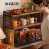 Estante de Exhibición Estante de Almacenamiento de Escritorio Estante para Snacks de Encimera de Mesa de Comedor de Cocina Organizador Multicapa Caja para Bolsitas de Té Soporte para Tazas de Mesa de Centro