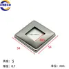 Cubierta decorativa de acero inoxidable de 0.7 mm de espesor con orificio cuadrado, cubierta de brida plana, base de orificio cuadrado para pilar, manija de baño, cubierta decorativa cuadrada