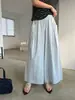 Calças Largas de Linho e Algodão Estilo Japonês Linha A para Mulheres 2026, Calças Cropped Casuais Soltas com Caimento de Lyocell para o Verão 065