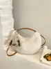 Bolsa de Textura Fofa Feminina 2026 Outono Novo Estilo Moda Versátil Simples Bolsa de Ombro Bolsa Transversal de Mão Feminina