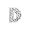 10 mm/8 mm Aleación Cromada Diamante Blanco Letras Perforadas Inglesas Desgaste Adecuado para Pulseras DIY Pulseras Accesorios de Joyería