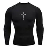 Aliexpress Camiseta Deportiva Popular Versátil para Hombre Running Entrenamiento Moda Manga Larga Exterior Camiseta de Compresión Venta al por Mayor Transfronterizo