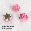 Flor artificial pequeña rosa flor cabeza diy pequeña flor cabeza hecha a mano tocado étnico traje otoño europeo otoño diamante 3cm